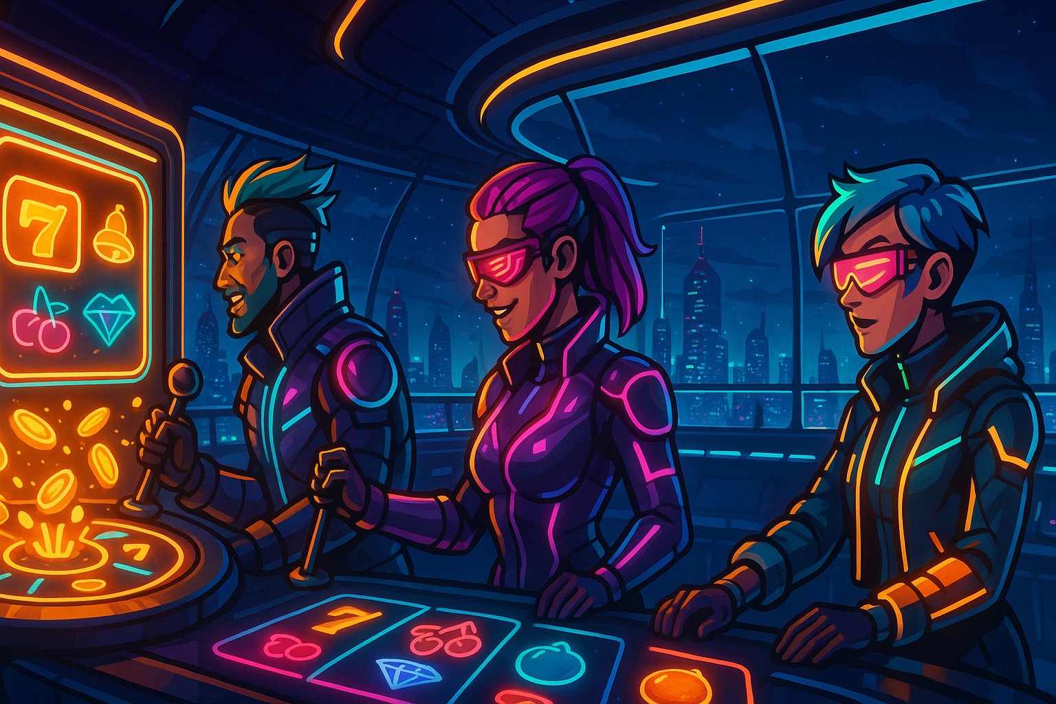 Colourful slot game reels displayed on mobile screen at 26 Ultra